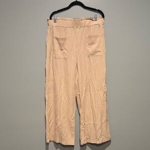 Chic Tan Wide Leg Women's Pants